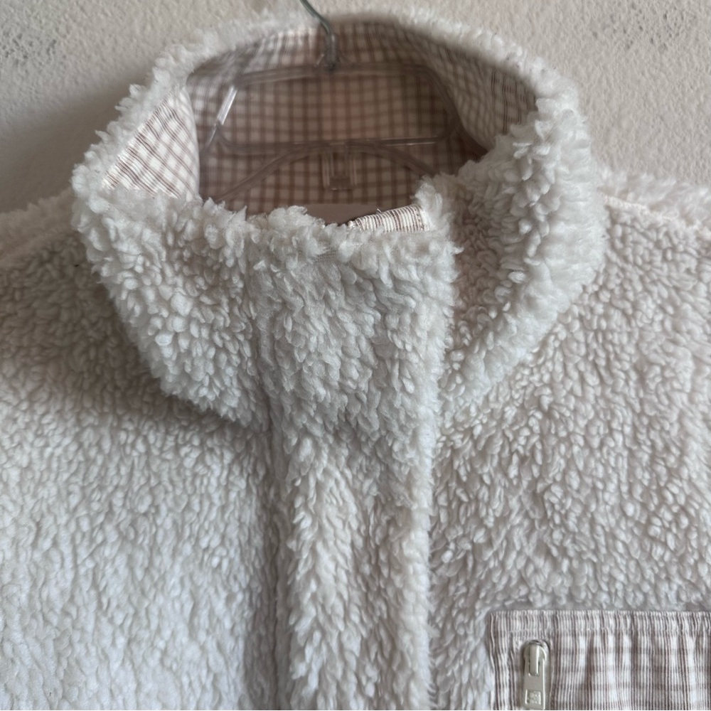 Madewell Resourced Sherpa Zip Up Jacket L Cream - Picture 3 of 14